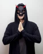 Papercraft di maschera teschio cornuto in origami 3D