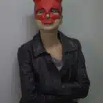 Papercraft de calavera cornuda en origami 3D