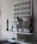 Papercraft französische Bulldogge in 3D-Origami