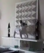 Papercraft di bouledogue francese in origami 3D