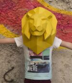 Papercraft Löwenkopf als 3D-Origami