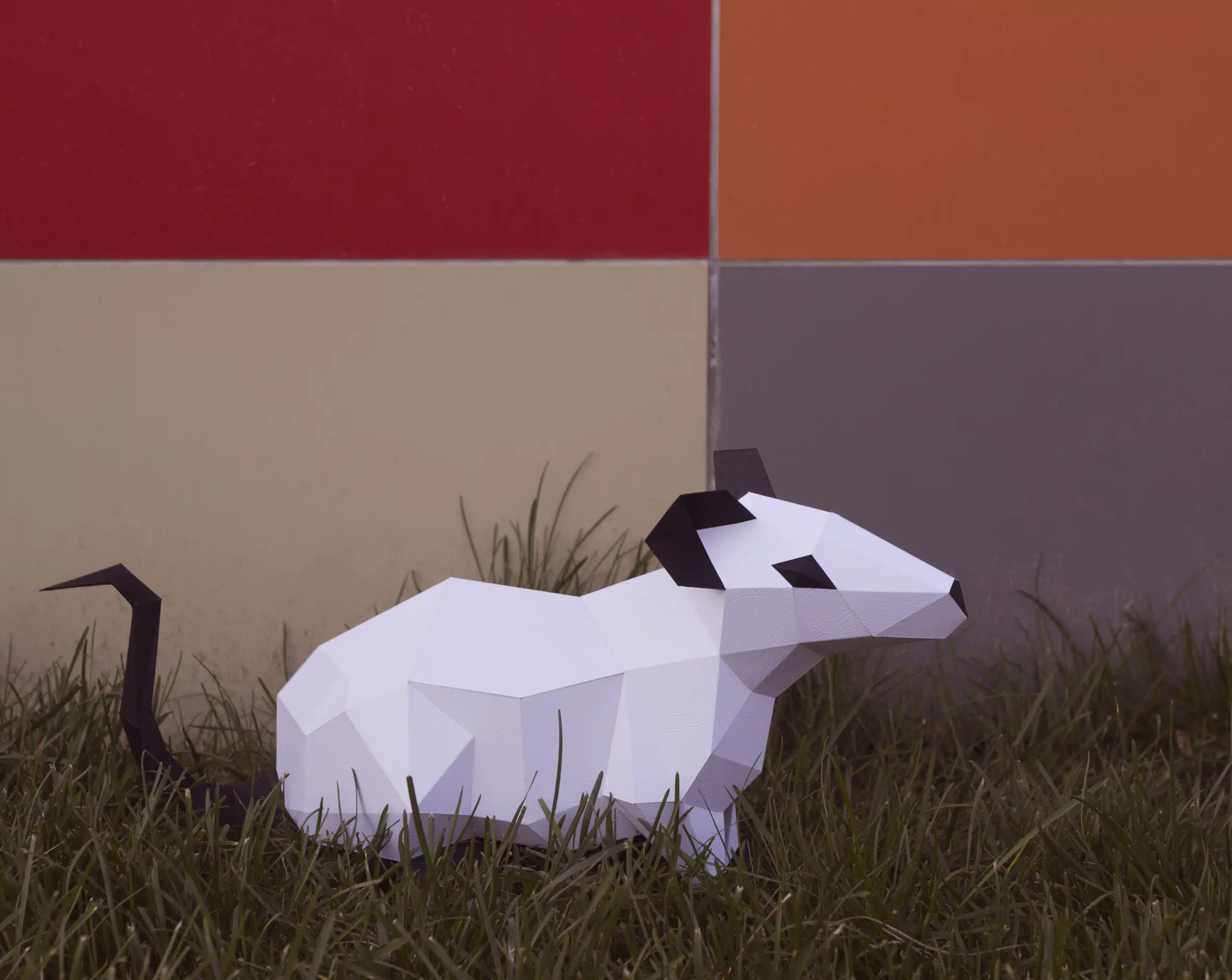 Rat voor Chinees Nieuwjaar in 3D origami, weergave 4