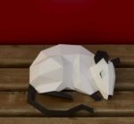 Papercraft-Ratte zum chinesischen Neujahr als 3D-Origami