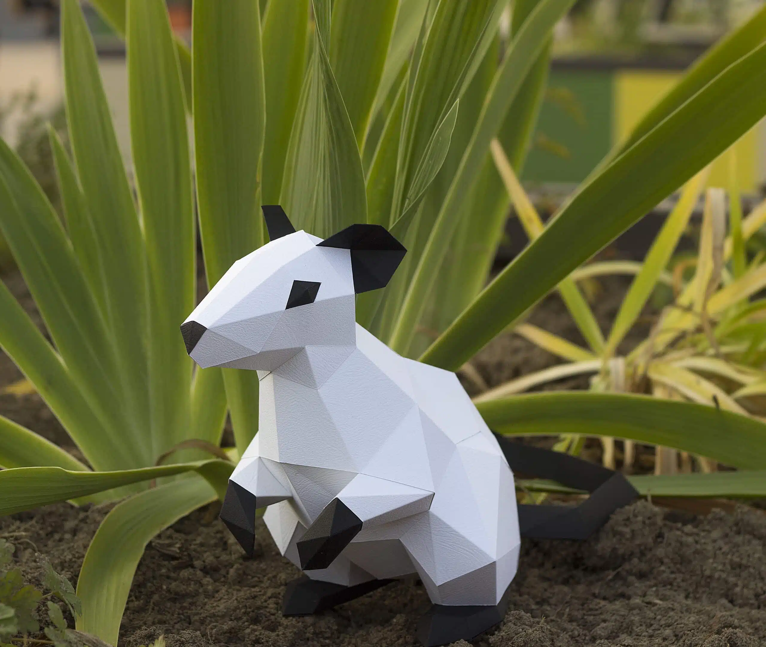 Rat papercraft 3D origami, weergave 5