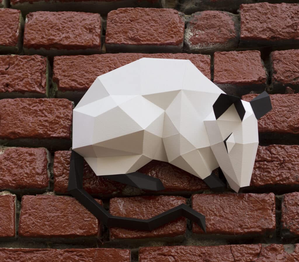 Papercraft de rato para ano novo chinês em origami 3D Papercraft de rato para ano novo chinês em origami 3D