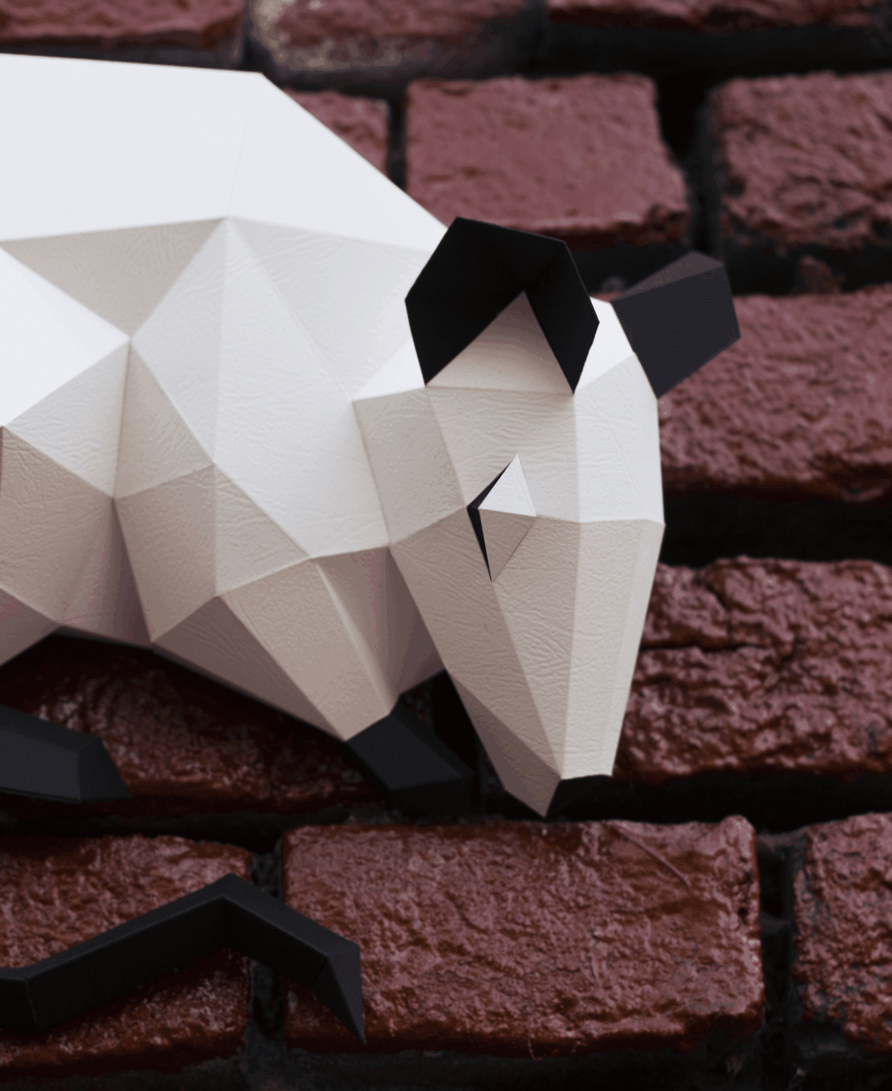 Papercraft de rato para ano novo chinês em origami 3D