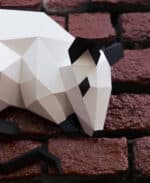 Papercraft de rato para ano novo chinês em origami 3D