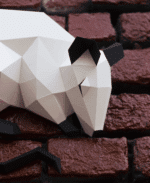 Papercraft rats for Chinese New Year in 3D origami