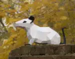 Papercraft rats for Chinese New Year in 3D origami