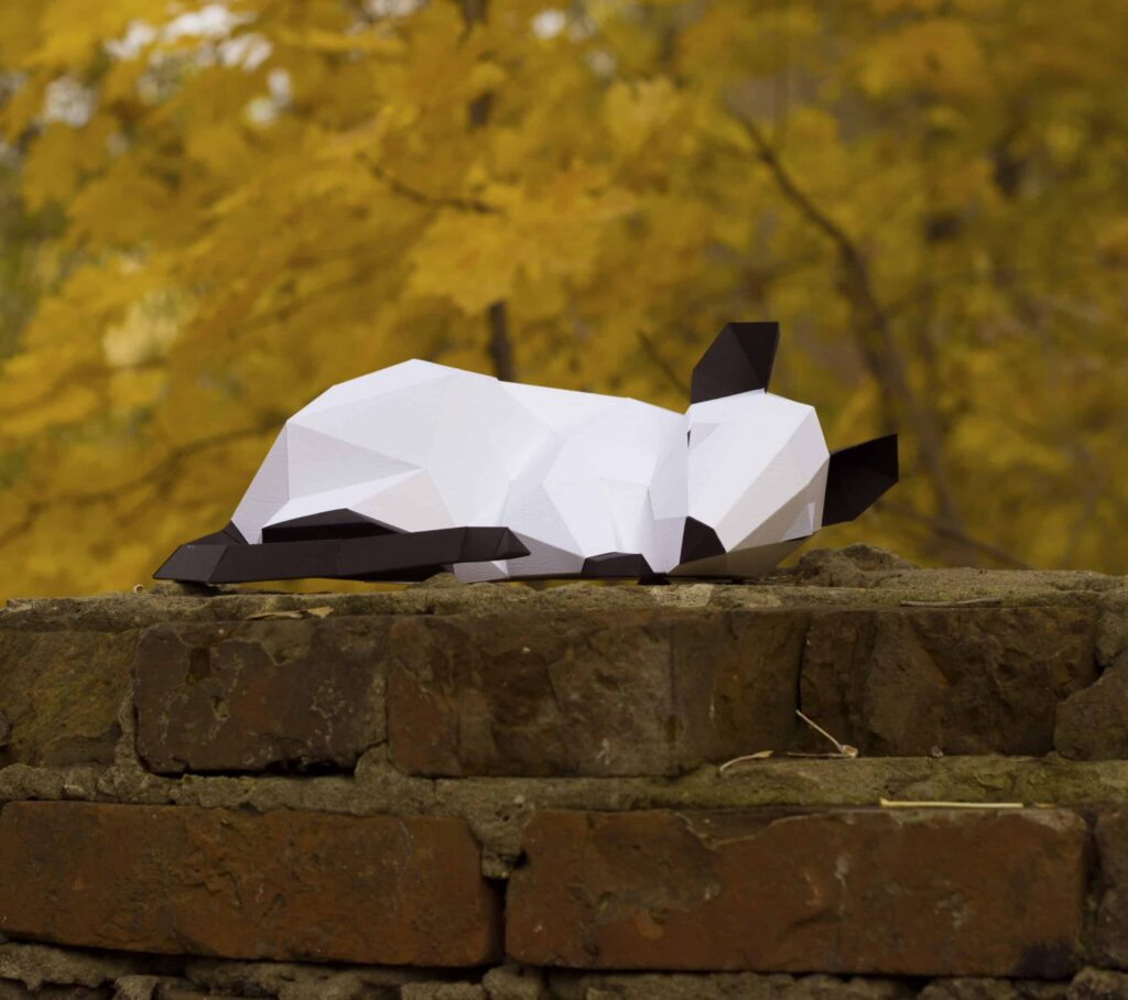 3D origami papercraft rat for Chinese New Year