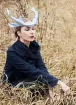 Papercraft corona de astas de ciervo en origami 3D