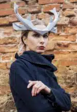 Papercraft corona de astas de ciervo en origami 3D