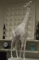 Papercraft di giraffa per bambini in origami 3D
