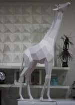 Papercraft di giraffa per bambini in origami 3D