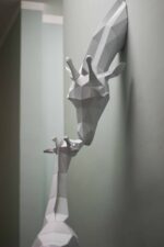 Papercraft Giraffe Mutter und Kind als 3D-Origami