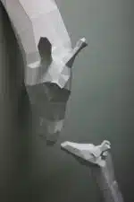 Papercraft di giraffa madre e figlio in origami 3D