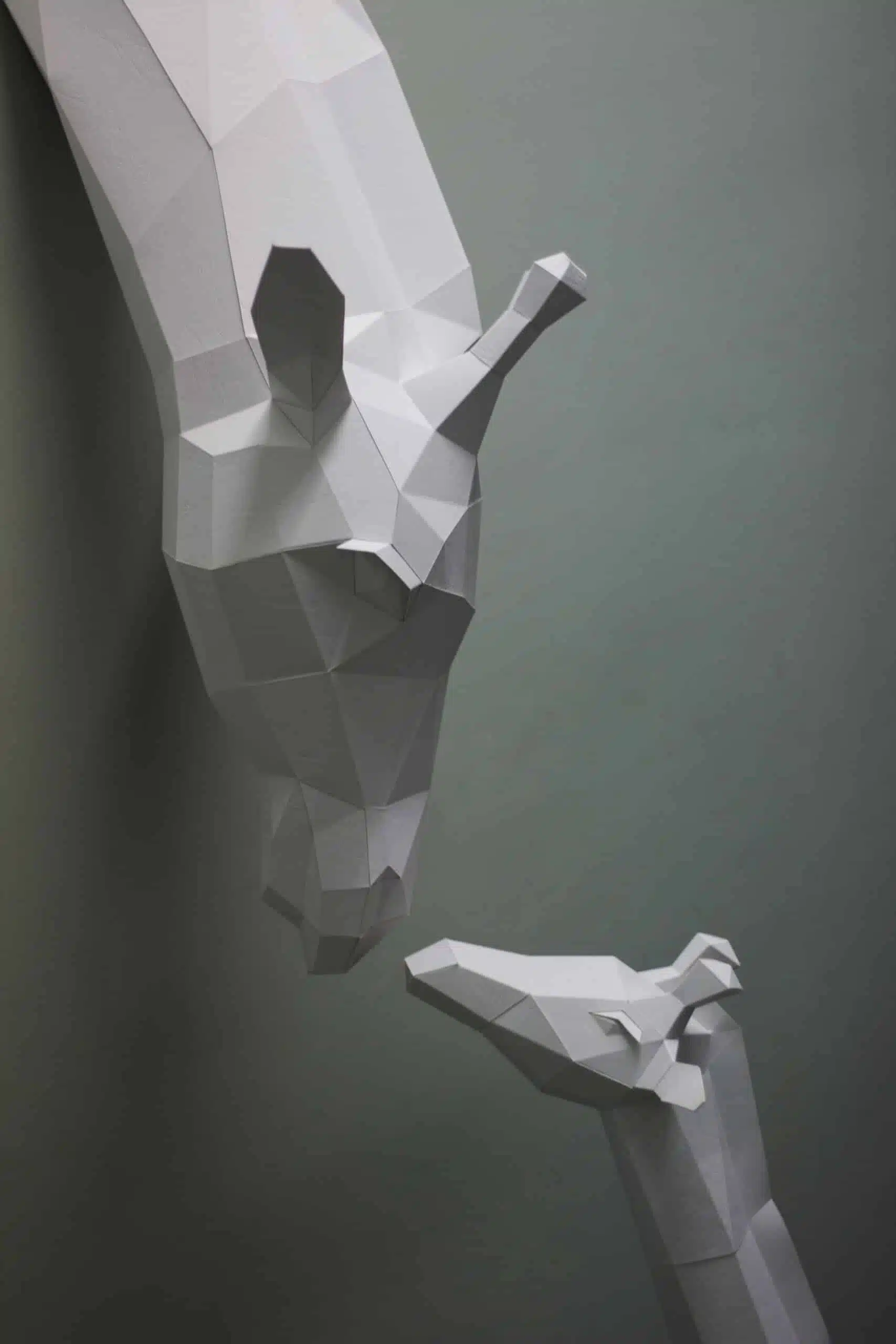 Giraf moeder en kind papercraft, weergave 10