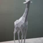 Papercraft di giraffa per bambini in origami 3D