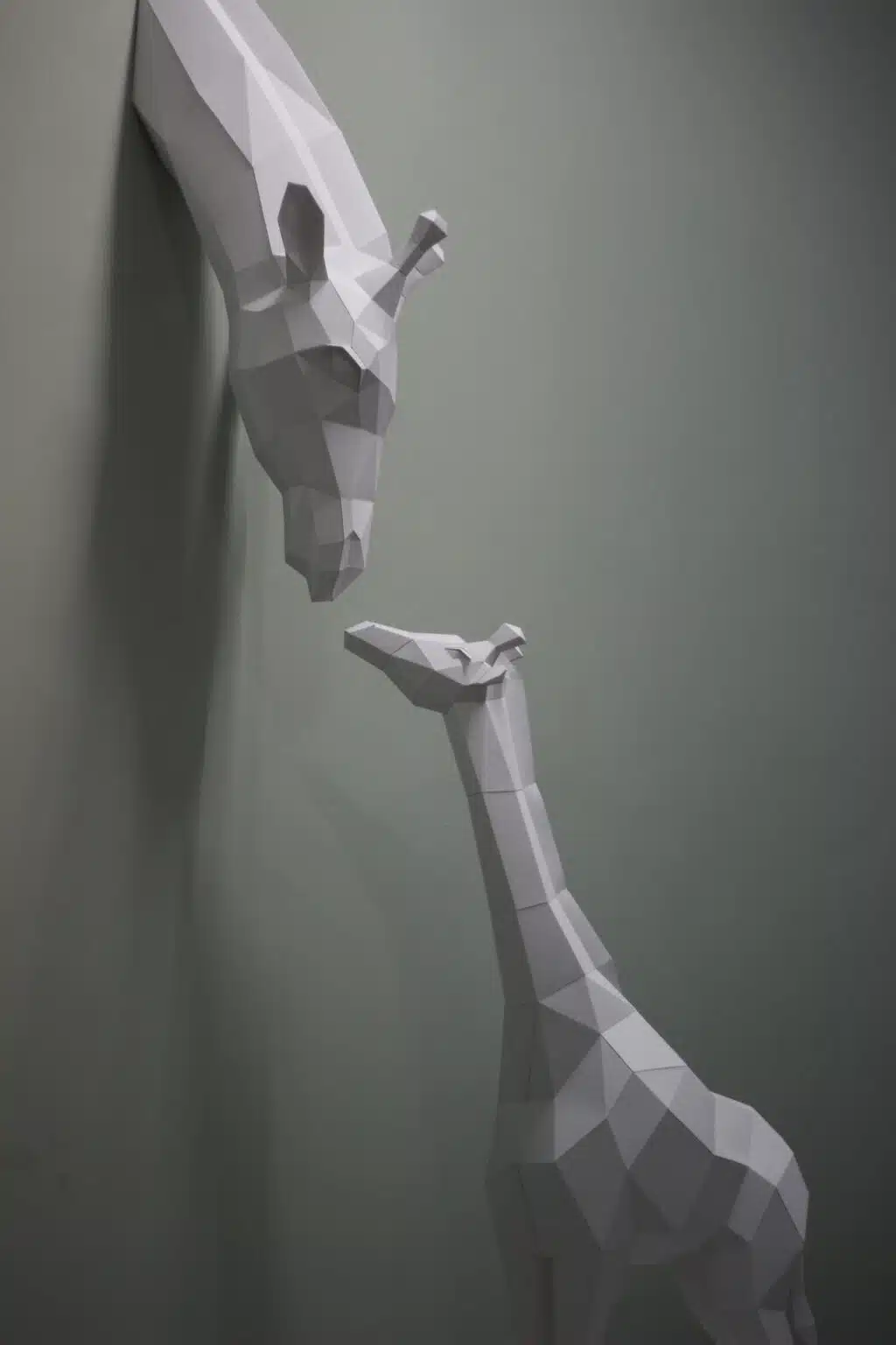 Giraf moeder en kind papercraft, 3D-model