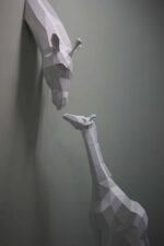 Papercraft Giraffe Mutter und Kind als 3D-Origami