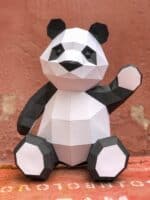 Papercraft de panda adorable en origami 3D