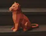 Leeuw of tijger in papercraft 3D, weergave 8
