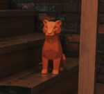 Papercraft de leão ou tigre em origami 3D