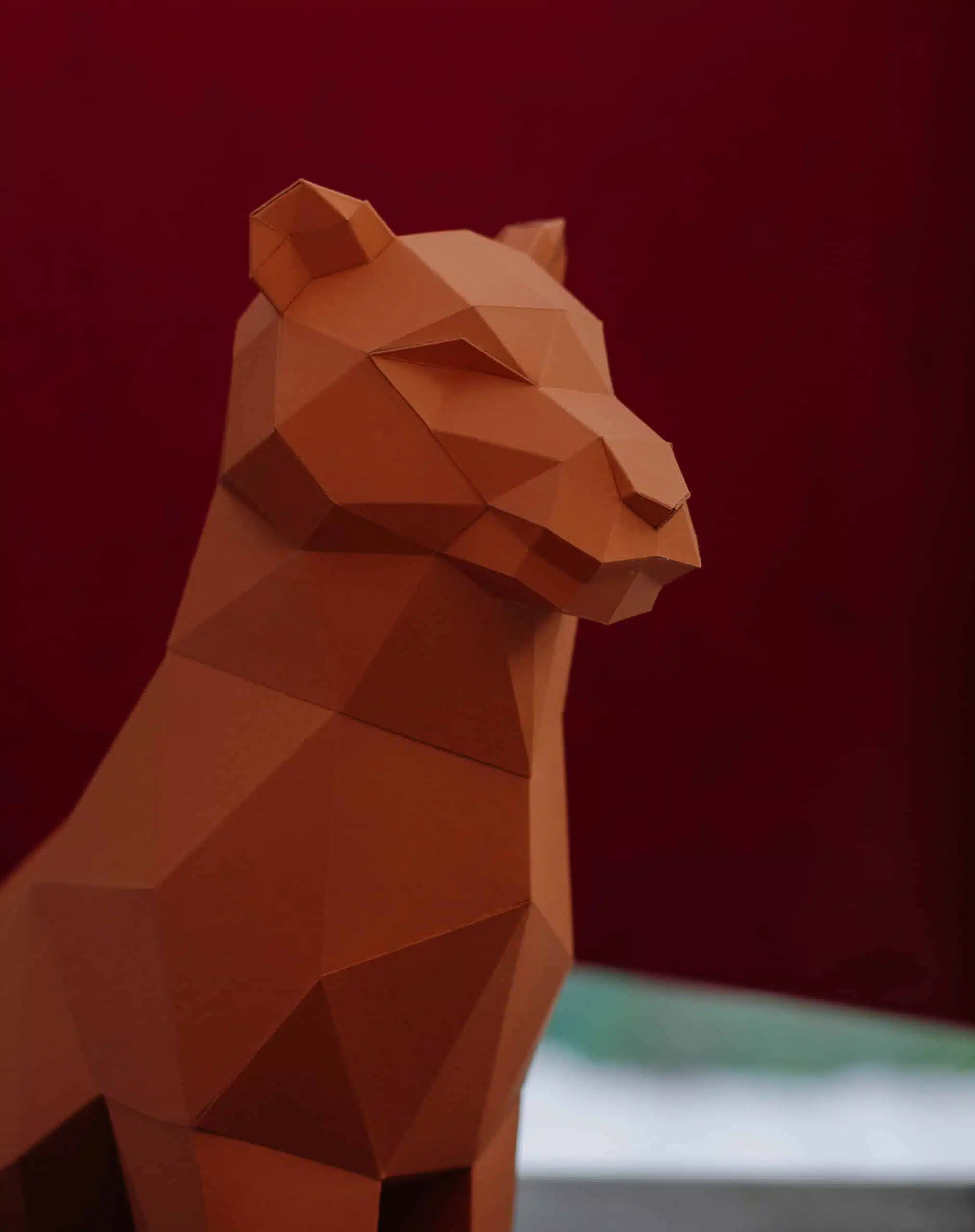 Leeuw of tijger in papercraft 3D, weergave 5
