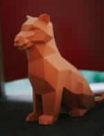Papercraft de lion ou tigre en origami 3D
