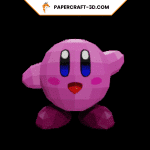 Papercraft of Kirby in 3D origami
