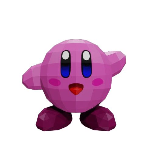 Papercraft of Kirby in 3D origami