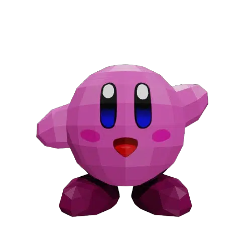 Kirby papercraft 3D, weergave 2