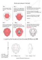 Papercraft lion head in 3D origami