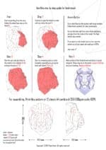 Papercraft testa di leone in origami 3D