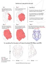 Papercraft Löwenkopf als 3D-Origami