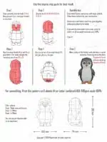 Papercraft de pingouin jouet en origami 3D