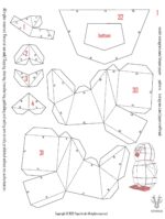 3D origami penguin papercraft toy