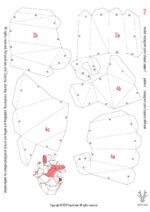 Anatomisches Herz als 3D-Origami-Papercraft