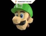 Luigi de Mario en papercraft 3D