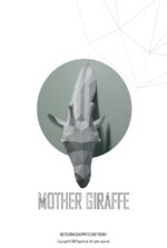 Papercraft Giraffe Mutter und Kind als 3D-Origami
