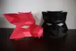 Wolfsmasker in 3D-origami, weergave 3