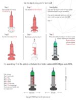 Papercraft de seringue médicale en origami 3D