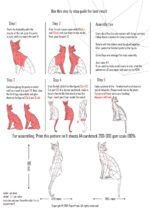 Papercraft di gatto orientale in origami 3D