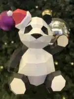 Knuffelige panda papercraft in 3D-origami, weergave 9