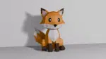 3D Origami Vos - Schattige Papierknutselset, weergave 2
