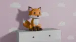 3D Origami Vos - Schattige Papierknutselset, weergave 3