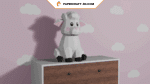 Papercraft de mouton assis en origami 3D