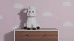 Zittend schaap papercraft 3D, weergave 4