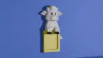 Schattig 3D-origami schaap als muurdecoratie, weergave 5