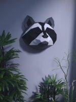 Papercraft de guaxinim em origami 3D